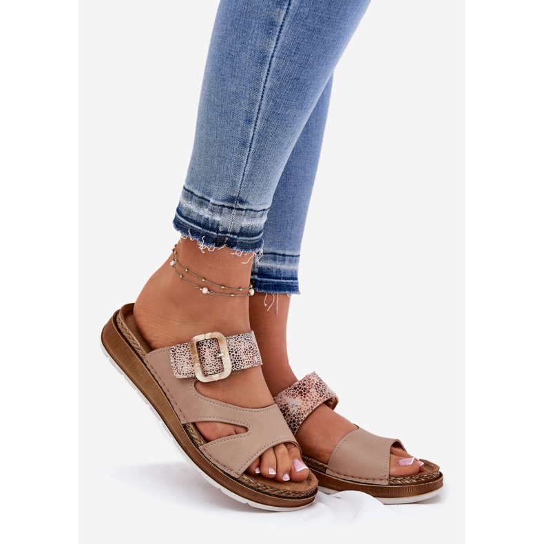 Leichte Frauenflip -Flops mit Inblu GS000055 Beige 1