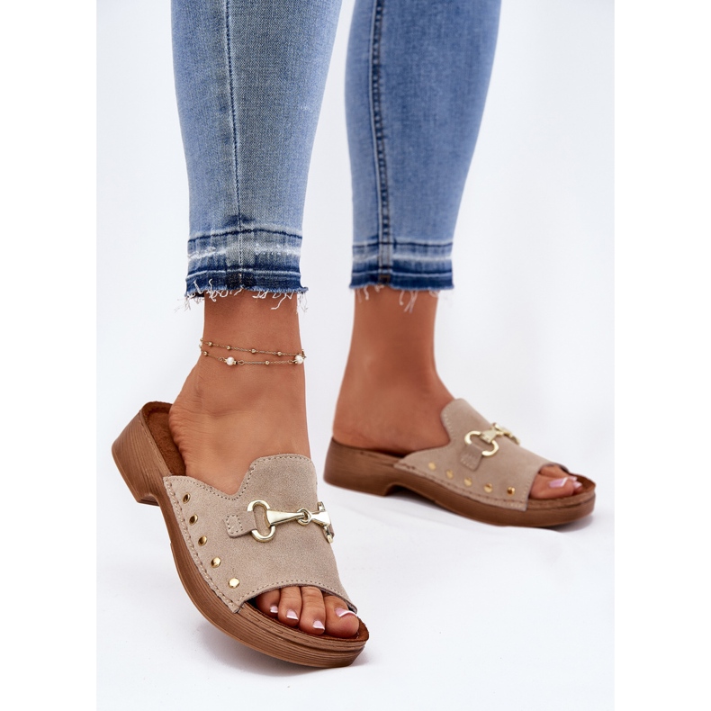 Inblu Wildlederschuhe in Blu TF0002KI Beige 2