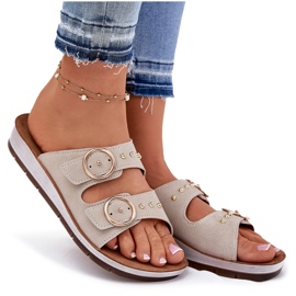 Bequeme Frauen inblu cp000054 Beige 7