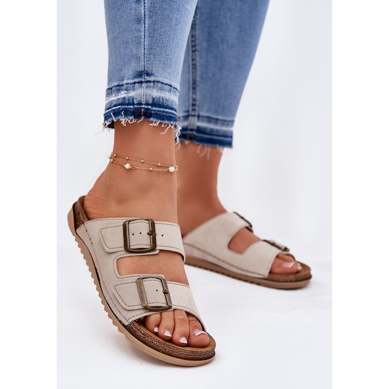 Prophylaktische Flip -Flops für Frauen inblu aa000068 beige 2