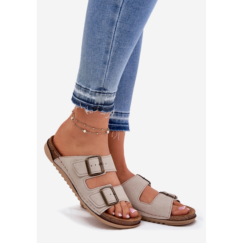 Prophylaktische Flip -Flops für Frauen inblu aa000068 beige 1