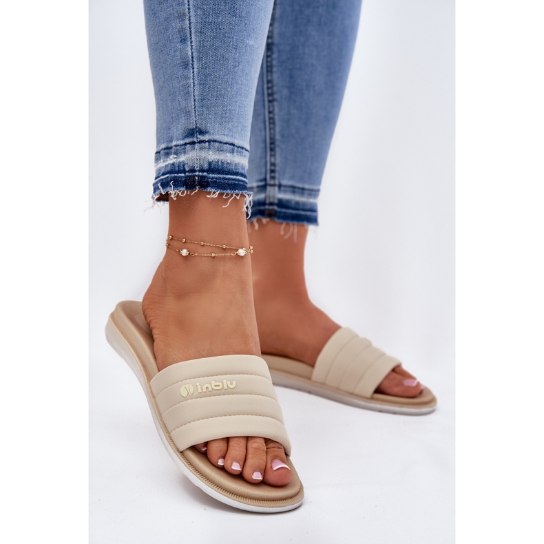 Frauen inblu SF000003 Hausschuhe Beige 2