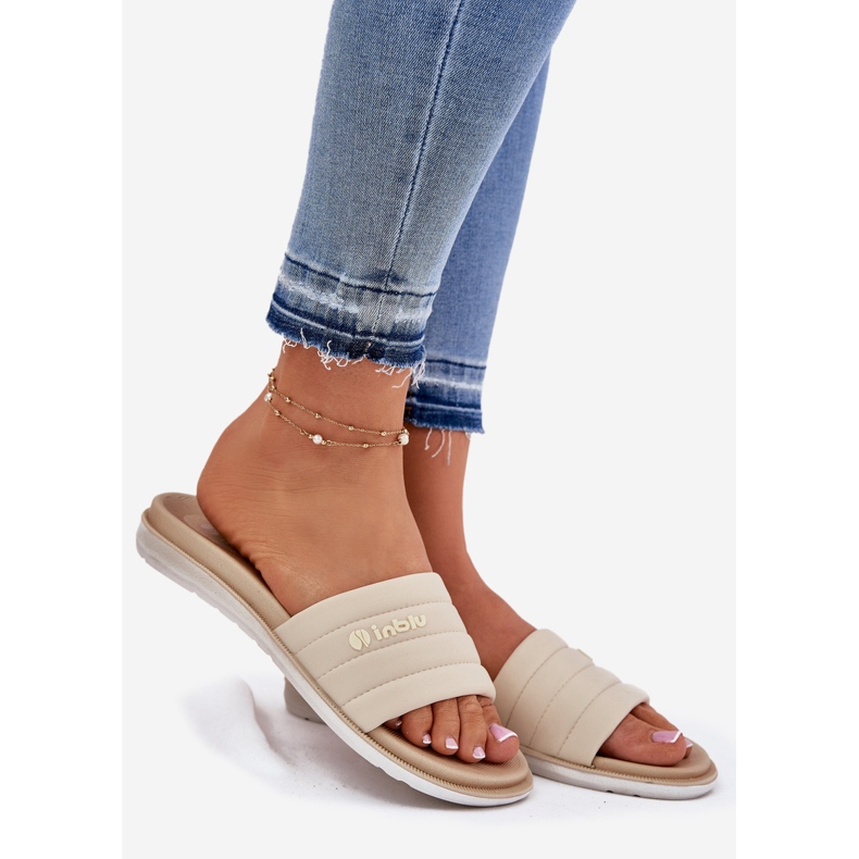 Frauen inblu SF000003 Hausschuhe Beige 1