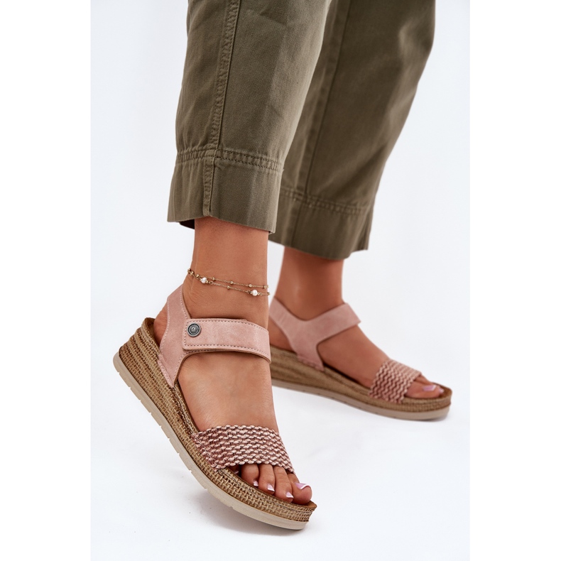 Frauensandalen auf dem Inblu RV000014 Keil rosa 2