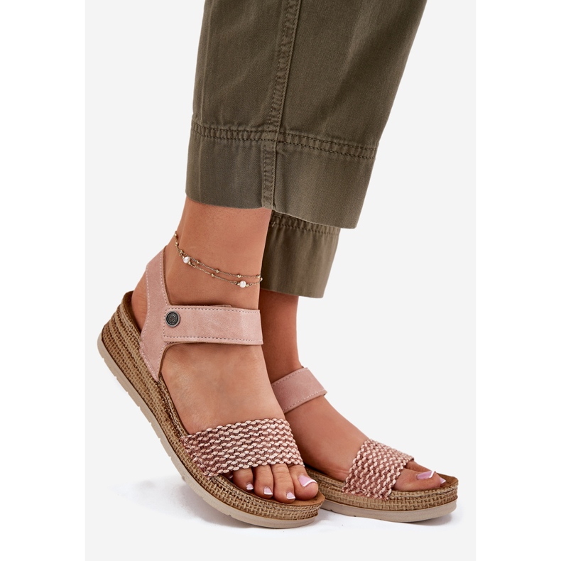 Frauensandalen auf dem Inblu RV000014 Keil rosa 1