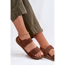 Frauen Ledersandalen inblu aa0001ki Kamel braun 8