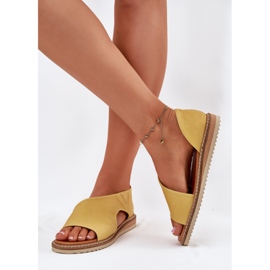 Frauen Ledersandalen Artiker 46C1015 Gelb 6