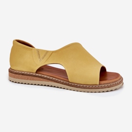 Frauen Ledersandalen Artiker 46C1015 Gelb 4