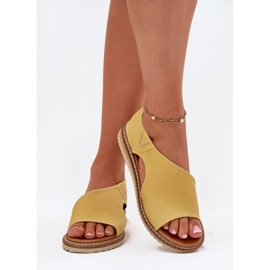 Frauen Ledersandalen Artiker 46C1015 Gelb 3