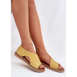 Frauen Ledersandalen Artiker 46C1015 Gelb 7