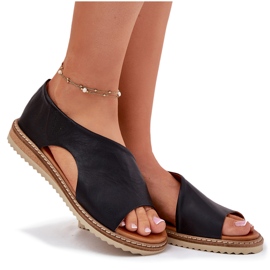 Frauen Ledersandalen Artiker 46C1016 Schwarz 8