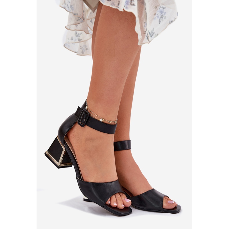 EVento Damensandalen mit hohem Absatz in Schwarz 1