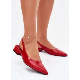 Rote Ballerinas mit niedrigem Tiefenrot rot 2