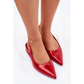 Rote Ballerinas mit niedrigem Tiefenrot rot 5