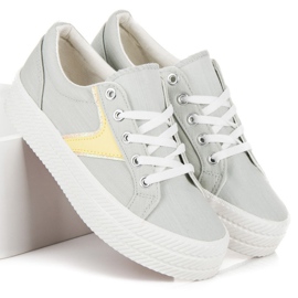 Kylie Turnschuhe auf der Plattform grau 2