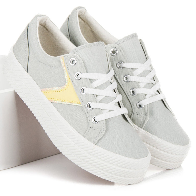 Kylie Turnschuhe auf der Plattform grau 2