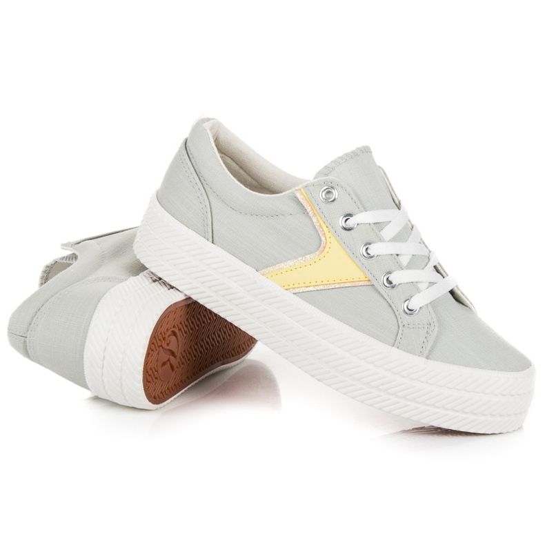 Kylie Turnschuhe auf der Plattform grau 1