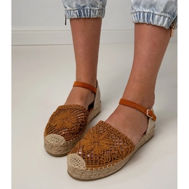 Brown Espadrilles Openwork Sandalen braun 4