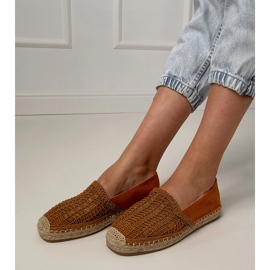 Brown Openwork Espadrilles auf der Plattform braun 2