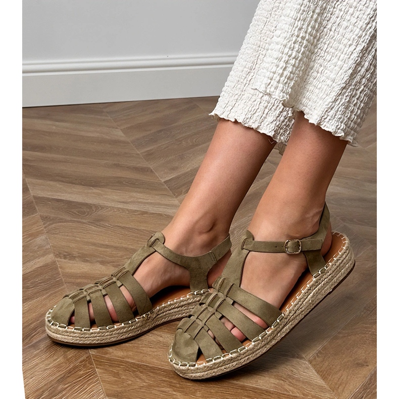 Grüne Sandalen Espadrilles Gladiator aus Ekozamszu 2