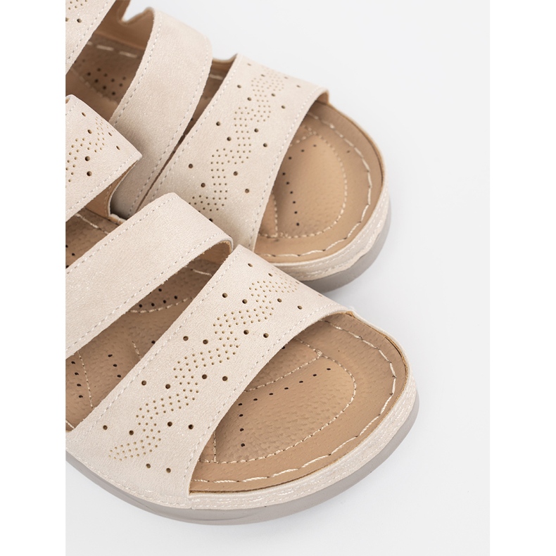 Seastar Leichte leichte Flip -Flops auf einem niedrigen Keil beige 2