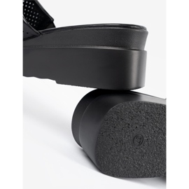 Seastar Schwarze Flip -Flops auf der Openwork -Plattform 1