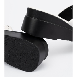 Seastar White Openwork Flip Flops auf der Plattform weiß 1