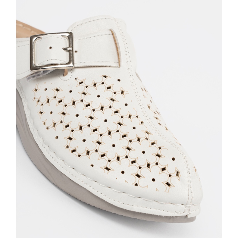 Seastar Weiße Flip flops mit einer vollen Nase und einer Schnalle 1