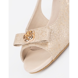 Goodin Goldene Schuhe mit nackten Fingern 1