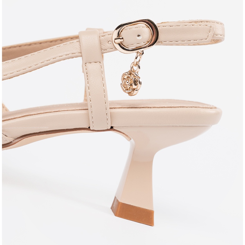 Goodin Niedrige Openwork -Pumpen beige 2