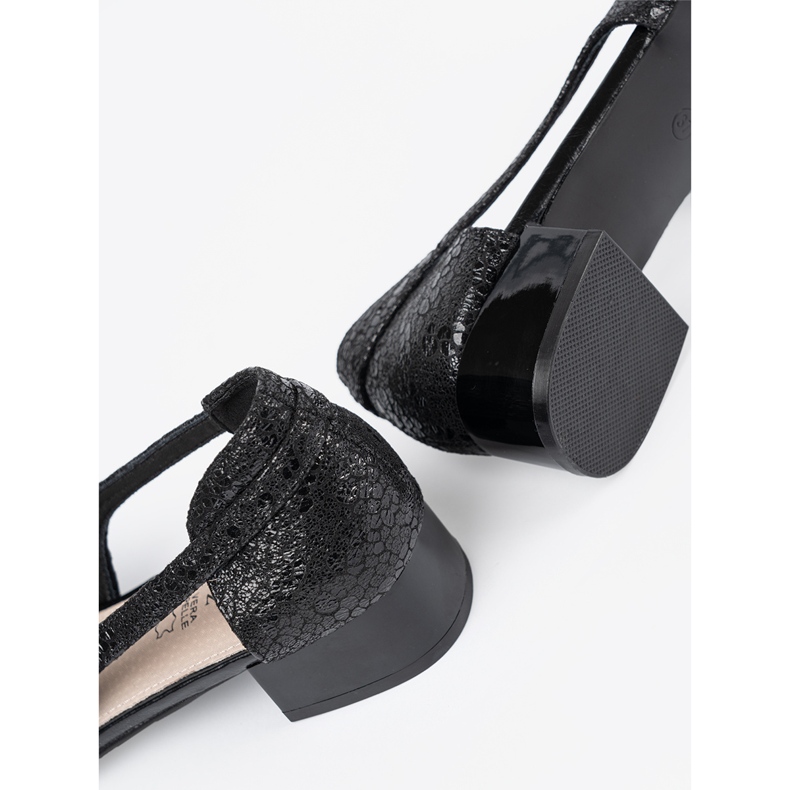 Goodin Schwarze Schieberschuhe mit nackten Fingern 1