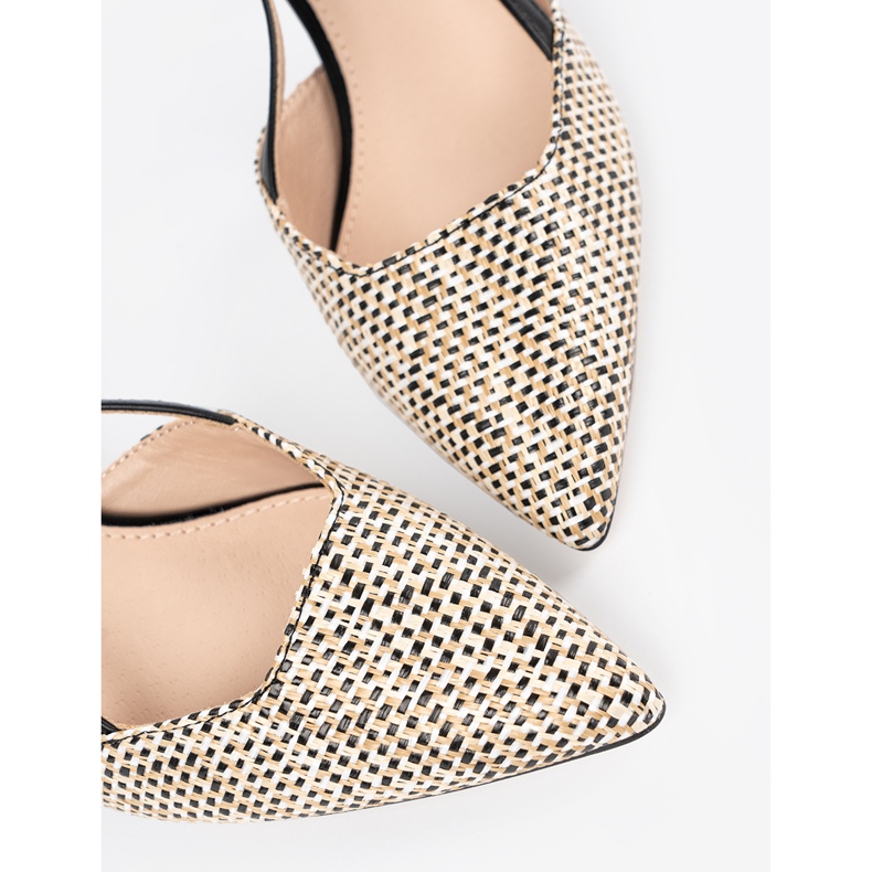 Goodin Schwarz geflochtene niedrig -heftige Pumpen 1