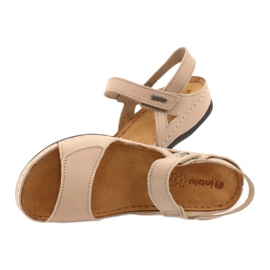 Inblu Frauenledersandalen 158d102 Beige 5