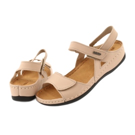 Inblu Frauenledersandalen 158d102 Beige 4