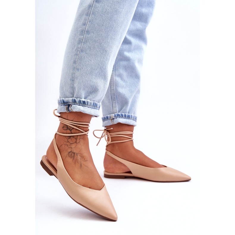 Ökologisch gebundene Frauen-Nackt-Ballerinas für Frauen beige 1