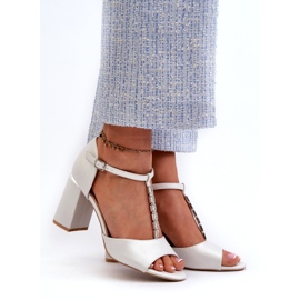 Vinceza Silberne Aniya-Sandalen mit hohen Absätzen und Zirkonia 2