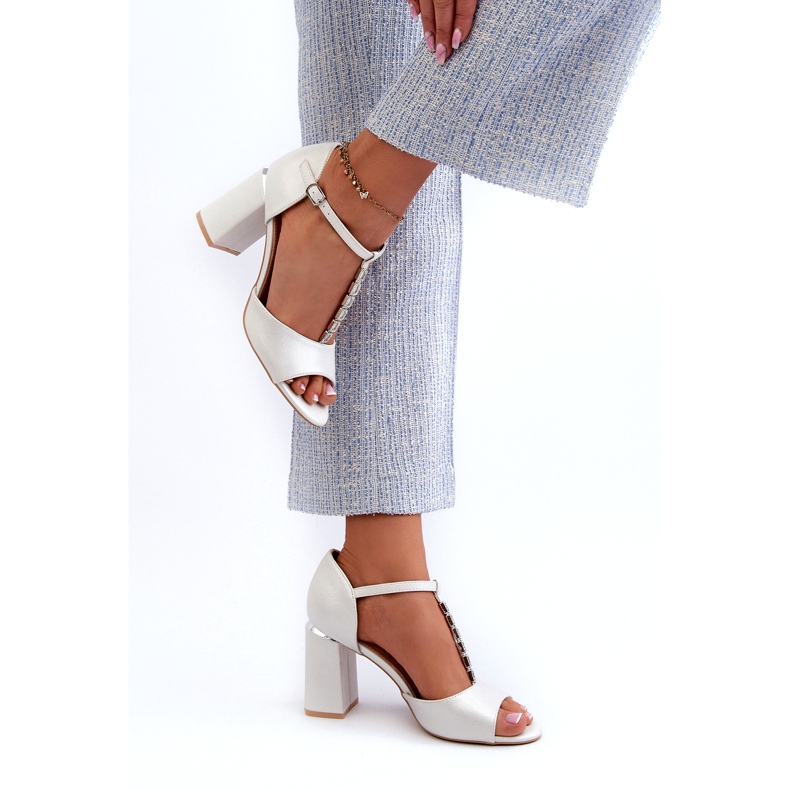 Vinceza Silberne Aniya-Sandalen mit hohen Absätzen und Zirkonia 5