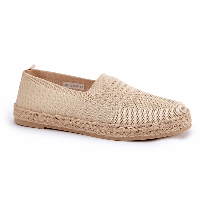 Frauen -Espadrilles mit Vinceza 13624 Beige Braid 4