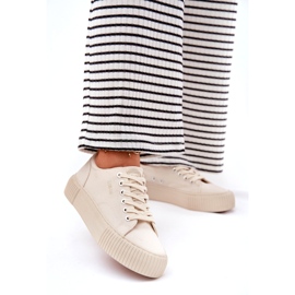 Frauenmaterial Sneaker Big Star RR274407 Beige 4