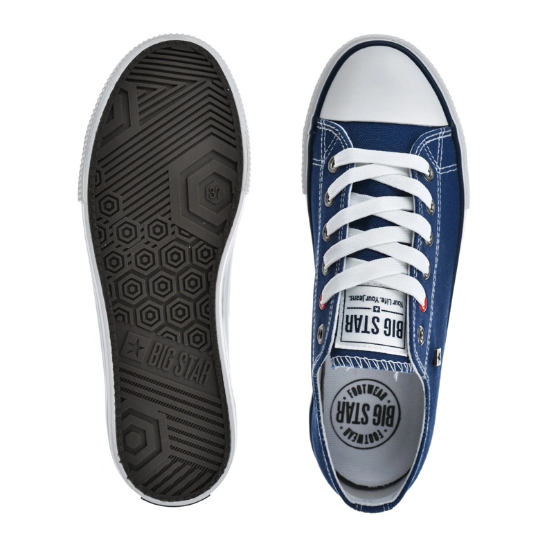 Damen -Sneaker Big Star NN274653 Navy Blue Schuhe 1