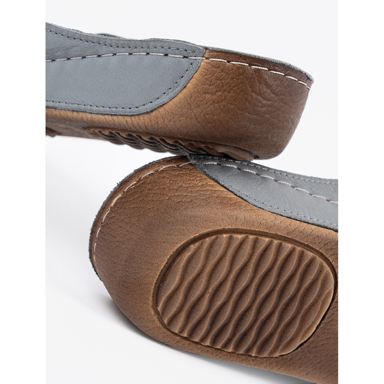 T.Sokolski Ledergrau Flip Flops 2