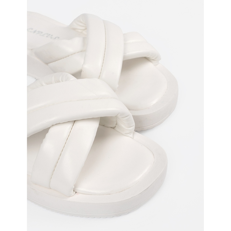Weiße Plateau-Flip-Flops für Damen 1