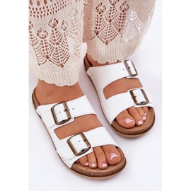 Lederflip flops mit Inblu aa0002ko weiß 5