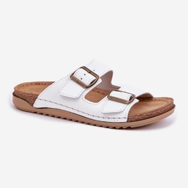 Lederflip flops mit Inblu aa0002ko weiß 4
