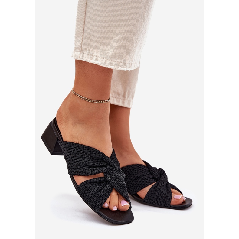 Damenflip Flops auf dem Maciejka-Block 06955-01 Schwarz 1