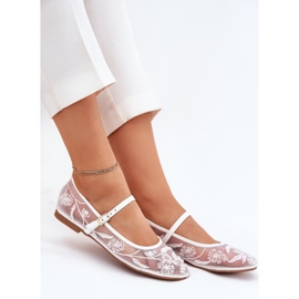 Boto Maschenballerinas mit Stickerei und weißer Dekoration 6