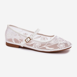 Boto Maschenballerinas mit Stickerei und weißer Dekoration 4