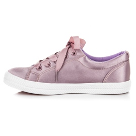 Kylie Satin-Turnschuhe lila 1