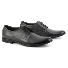 Olivier Herrenschuhe formales Leder 292l Grau 3