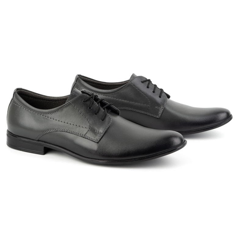 Olivier Herrenschuhe formales Leder 292l Grau 3